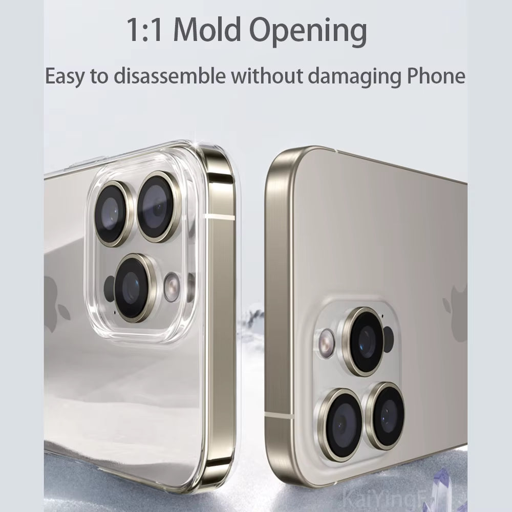 Luxury Transparent Case for Iphone 16 15 11 12 13 14 Pro Max Soft TPU Silicone for Iphone XR XS Max 8 plus Back Cover Clear Case