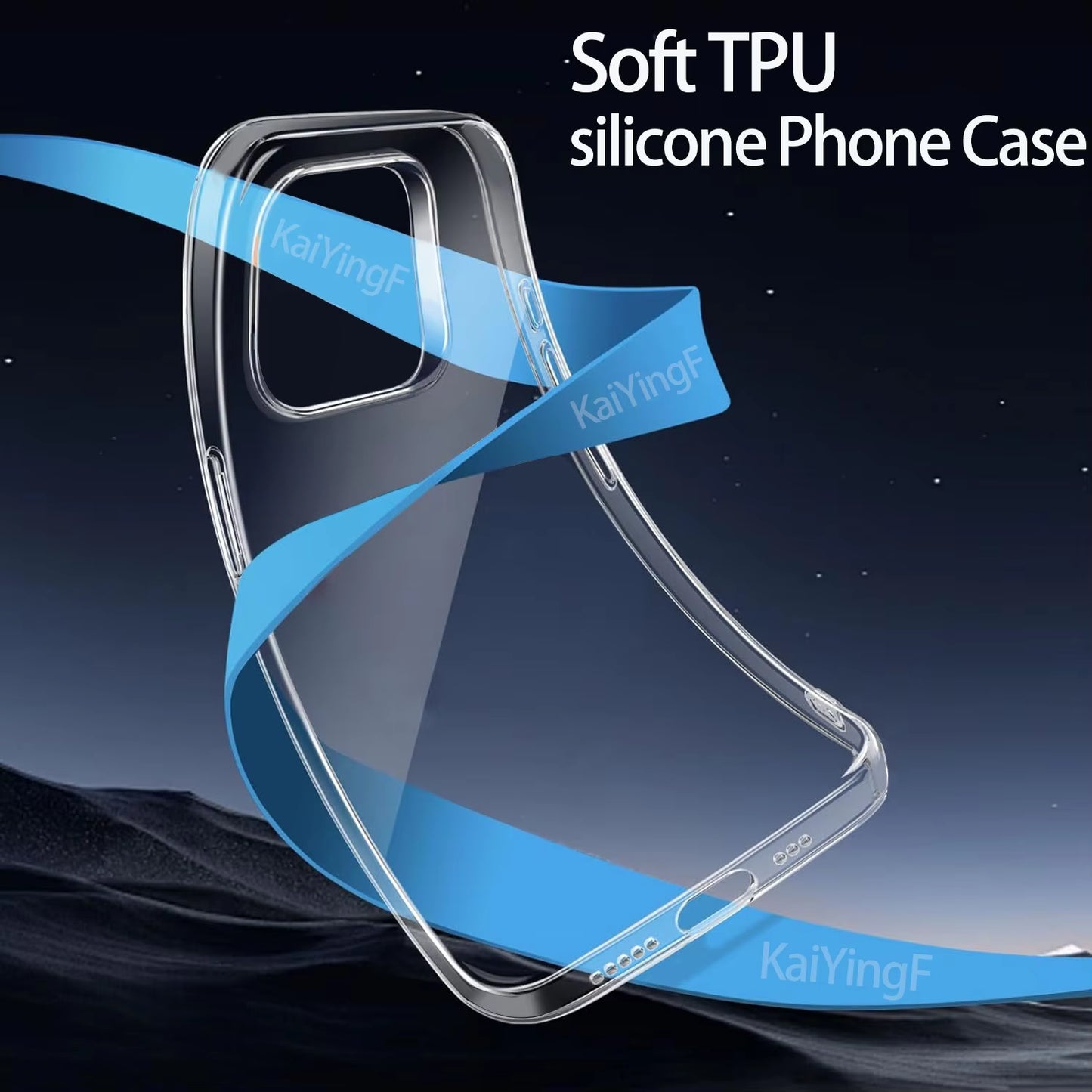 Luxury Transparent Case for Iphone 16 15 11 12 13 14 Pro Max Soft TPU Silicone for Iphone XR XS Max 8 plus Back Cover Clear Case