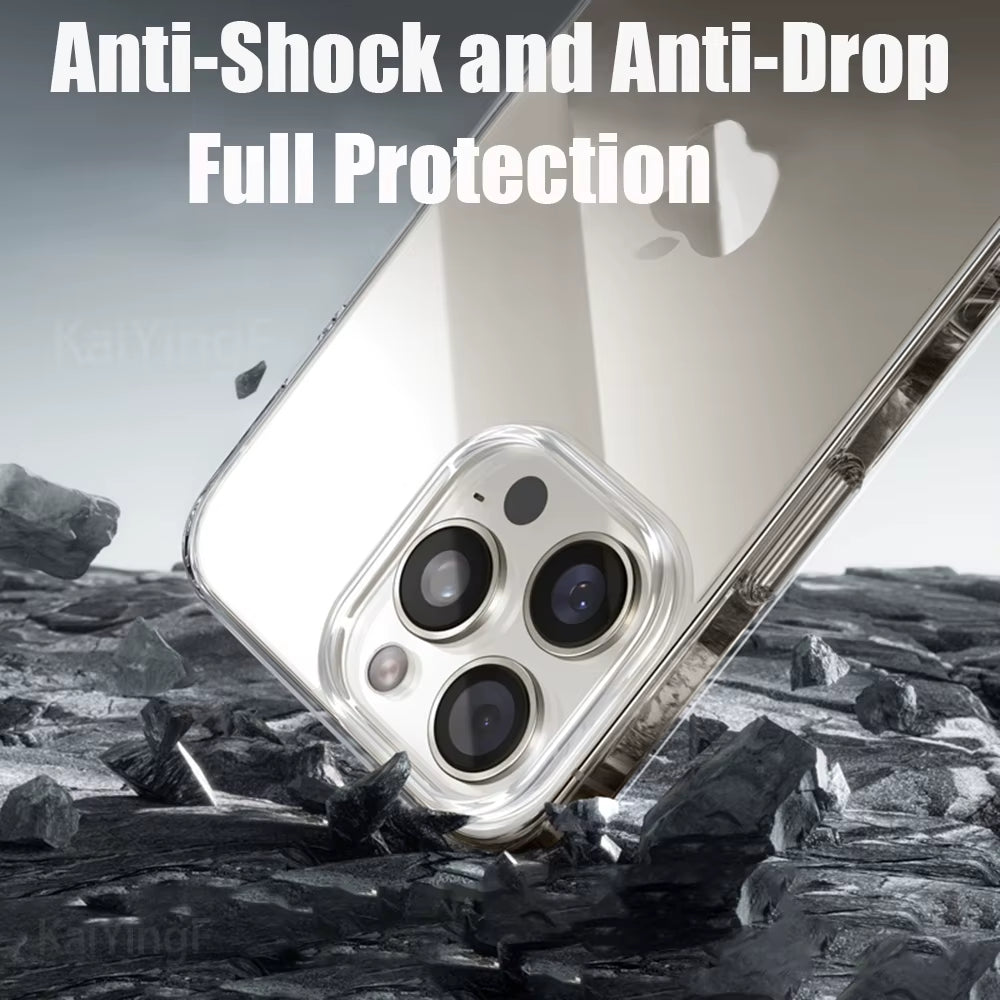 Luxury Transparent Case for Iphone 16 15 11 12 13 14 Pro Max Soft TPU Silicone for Iphone XR XS Max 8 plus Back Cover Clear Case