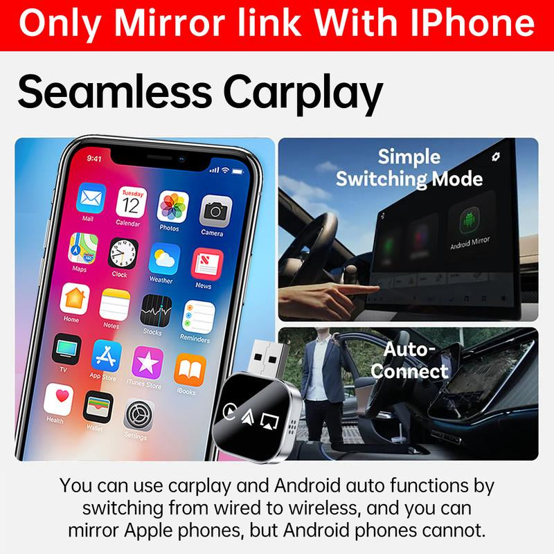 Upgrade Your Ride: Yurnlv's 2026 3-in-1 Wireless Carplay Adapter - Instant Freedom from Wires!