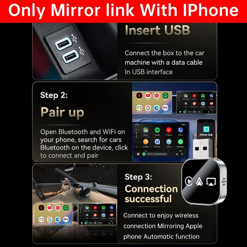 Upgrade Your Ride: Yurnlv's 2026 3-in-1 Wireless Carplay Adapter - Instant Freedom from Wires!