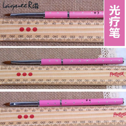 1Pcs No.2/4/6/8/10 Nail Art Brushes Manicure Tool Red Handle Pure Acrylic Kolinsky Sable Brushes Painting Nail Acrylic Brush