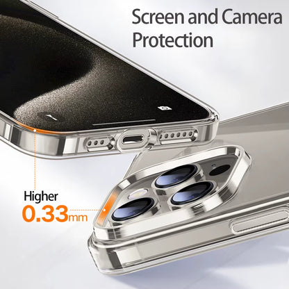 Luxury Transparent Case for Iphone 16 15 11 12 13 14 Pro Max Soft TPU Silicone for Iphone XR XS Max 8 plus Back Cover Clear Case